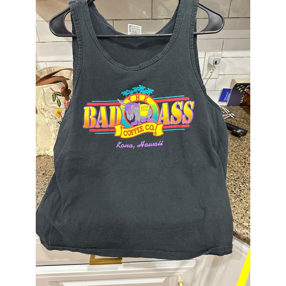 badass coffee company hawaii anvil black tank large‎